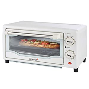Korona - Horno de pizza, tostado, mini, individual, color blanco, pizza, horno, tostado, baguette, cocina