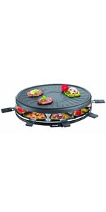 severin raclette party 8 personas grill piedra natural